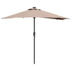 Vidaxx sombrilla de jardín gris topo 294 x 150 x 223 cm poliéster y acero