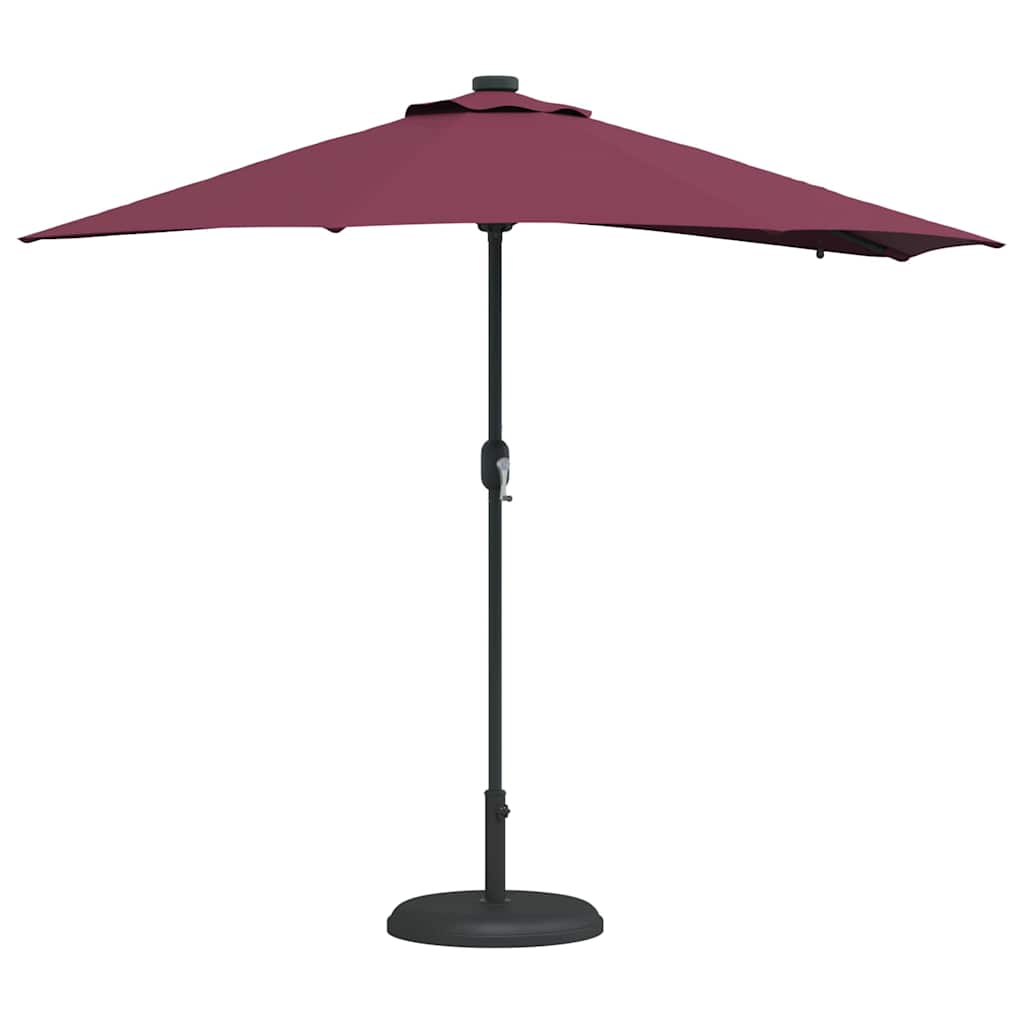 VidaXL sombrilla de jardín rojo burdeos 294 x 150 x 223 cm poliéster y acero