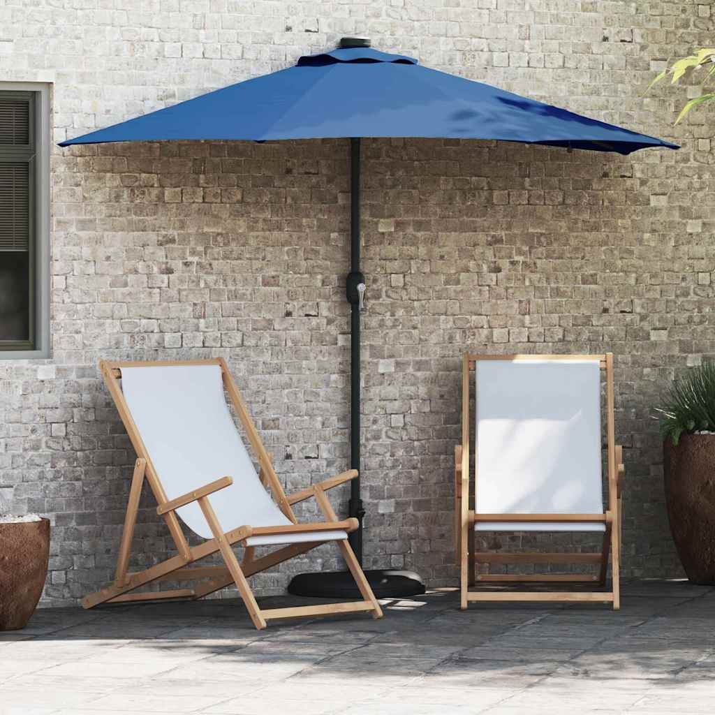 Ombrellone da giardino Vidaxxl azzurro 294 x 150 x 223 cm poliestere e acciaio