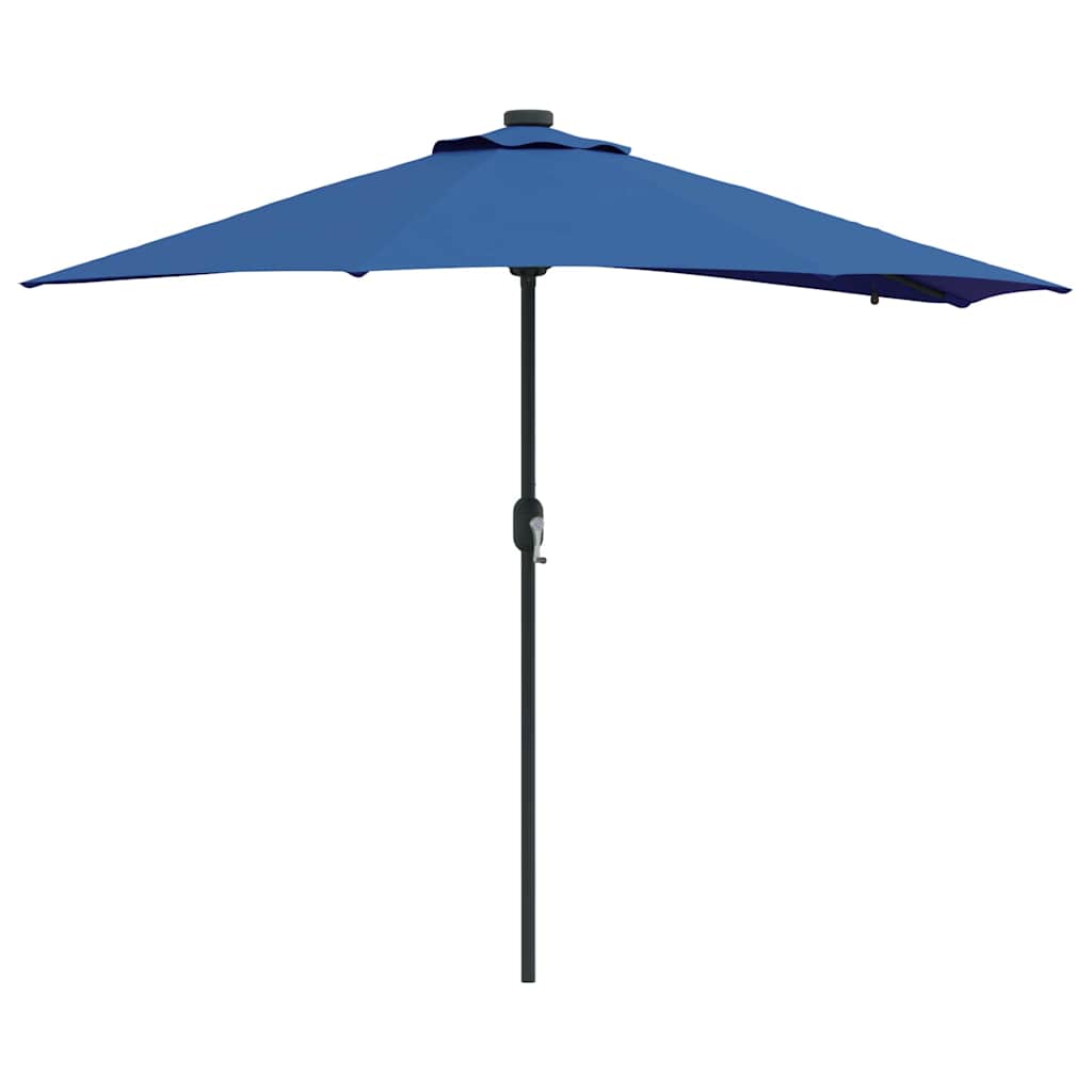 Ombrellone da giardino Vidaxxl azzurro 294 x 150 x 223 cm poliestere e acciaio