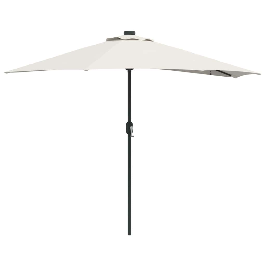 VidaXL sombrilla de jardín arena 294 x 150 x 224 cm poliéster y acero