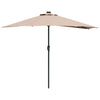 Vidaxx sombrilla de jardín gris topo 294 x 150 x 224 cm poliéster y acero