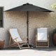 Vidaxl tuinparasol zwart 294 x 150 x 224 cm polyester en staal