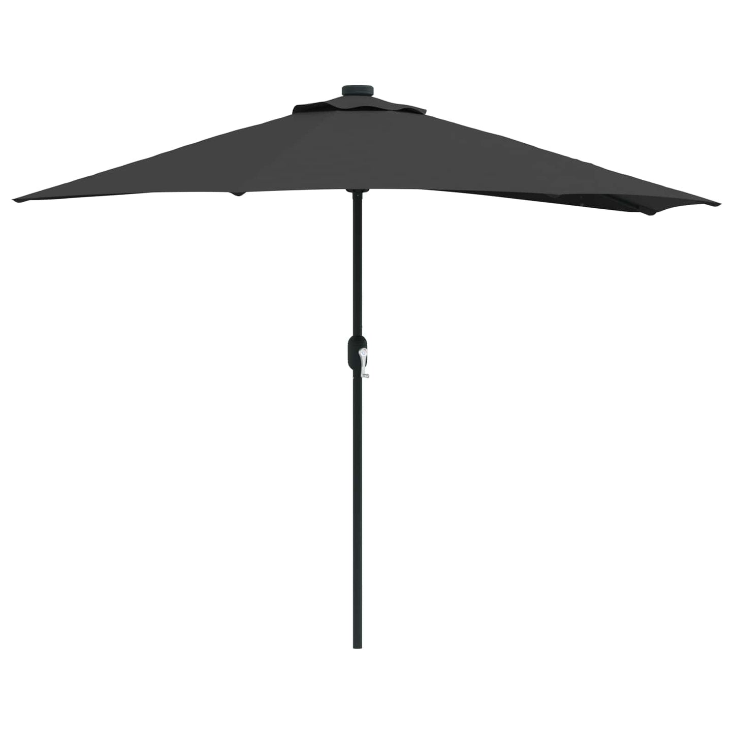 Vidaxx sombrilla de jardín negro 294 x 150 x 224 cm poliéster y acero
