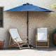 Vidaxl tuinparasol azurblauw 294 x 150 x 224 cm polyester en staal