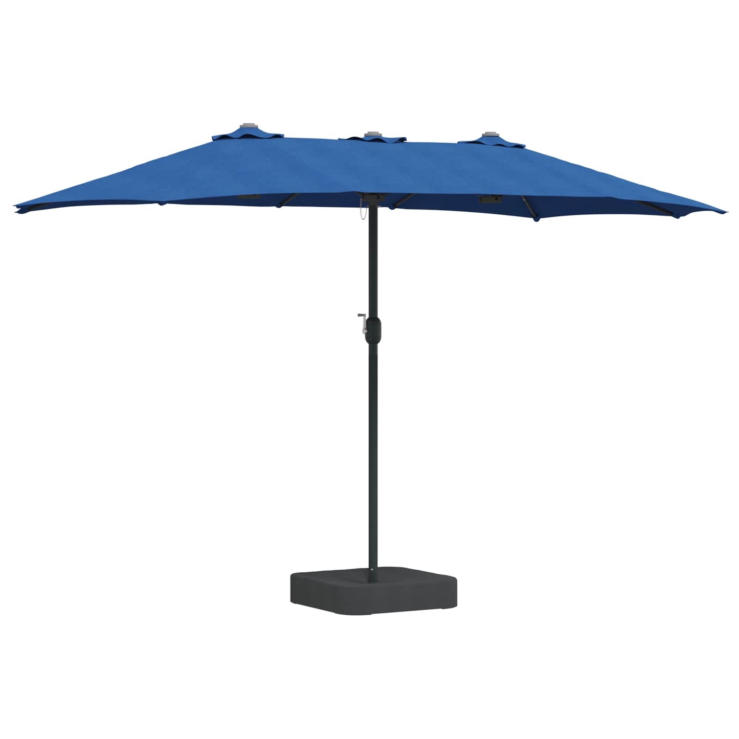 Ombrellone da giardino Vidaxxl azzurro 385 x 209 x 244 cm in poliestere