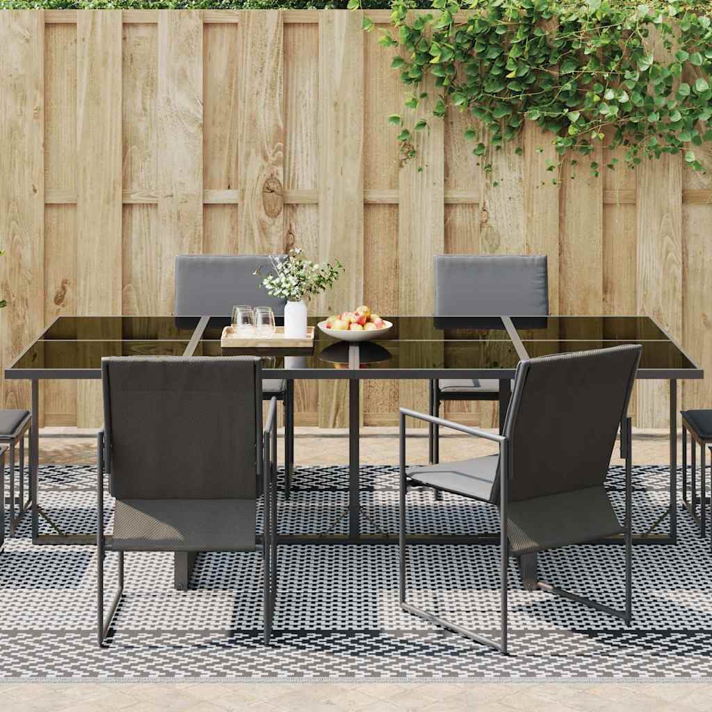 Vidaxx tappeto da esterno chevron arakil nero e grigio 600 x 250 cm