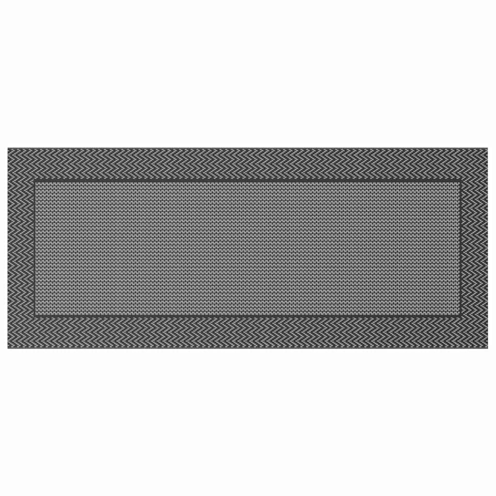 Vidaxx tappeto da esterno chevron arakil nero e grigio 600 x 250 cm