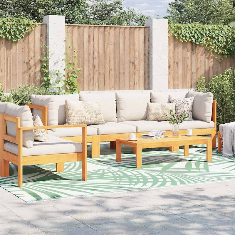Vidaxl buitentapijt arakil groen en wit 400 × 300 cm 50% polypropyleen
