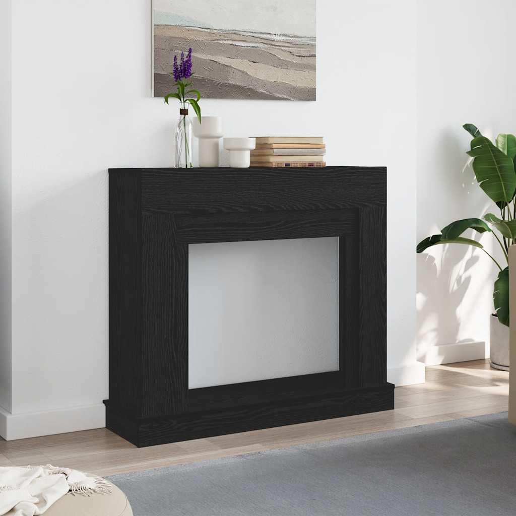 Marco de chimenea Vidaxx 100x30x87,5 cm aglomerado roble negro