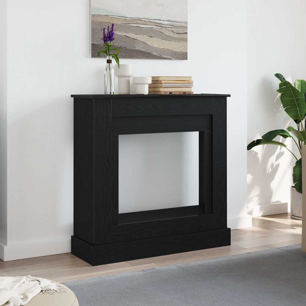 Marco de chimenea Vidaxx 90x30x90 cm aglomerado roble negro