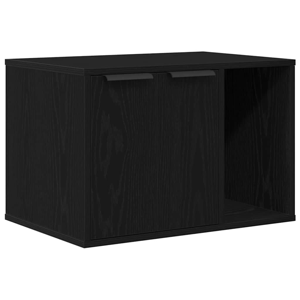 Recinzione per lettiera per gatti VidaXL in rovere nero 60x40x40 cm in legno composito