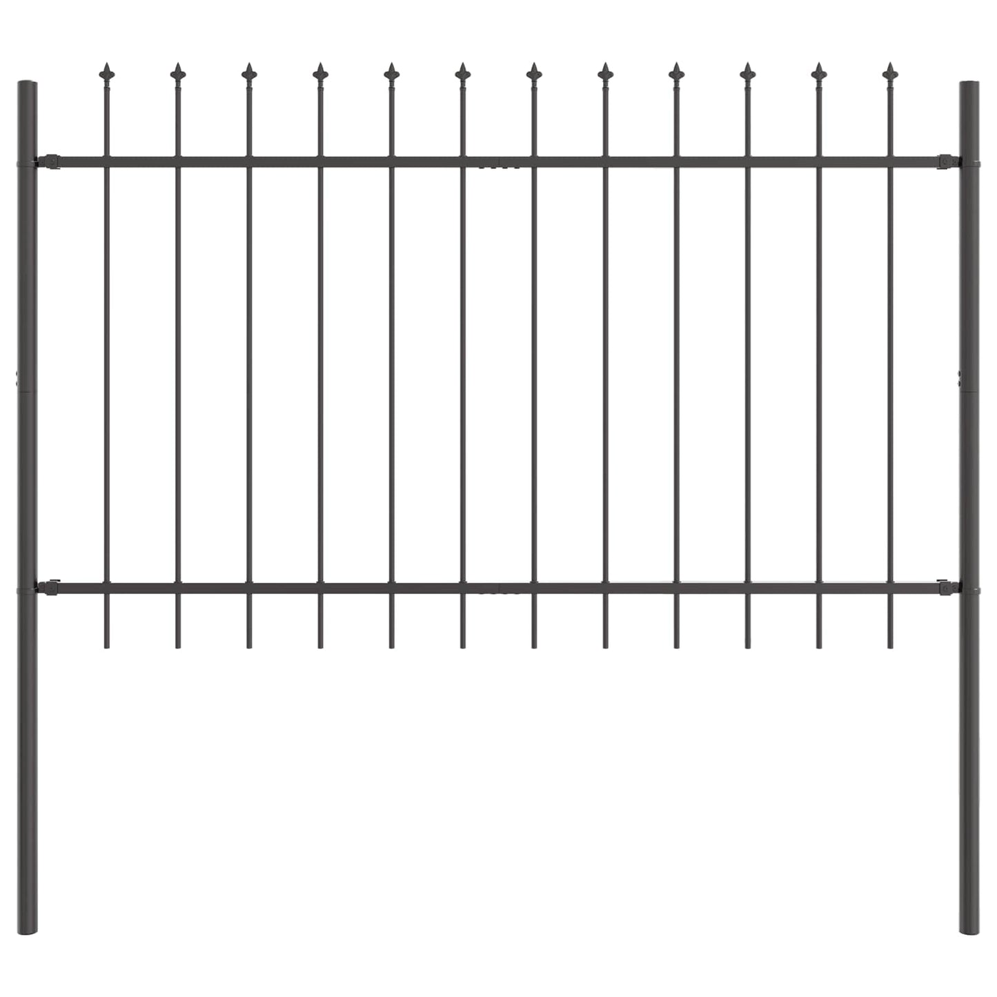 Vidaxl tuinhek 2 pcs grijs 3,4 x 0,8 m poedercoating staal