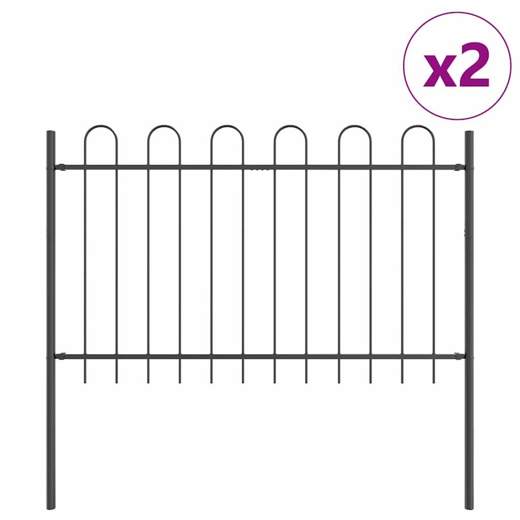 Vidaxl tuinhek 2 pcs grijs 3,4 x 1,2 m poedercoating staal