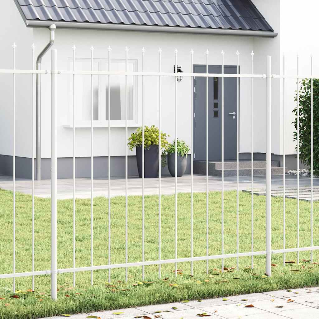 Vidaxl tuinhek 2 pcs wit 3,4 x 1,5 m poedercoating staal