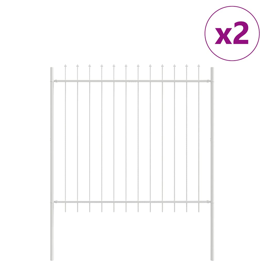 Vidaxl tuinhek 2 pcs wit 3,4 x 1,5 m poedercoating staal