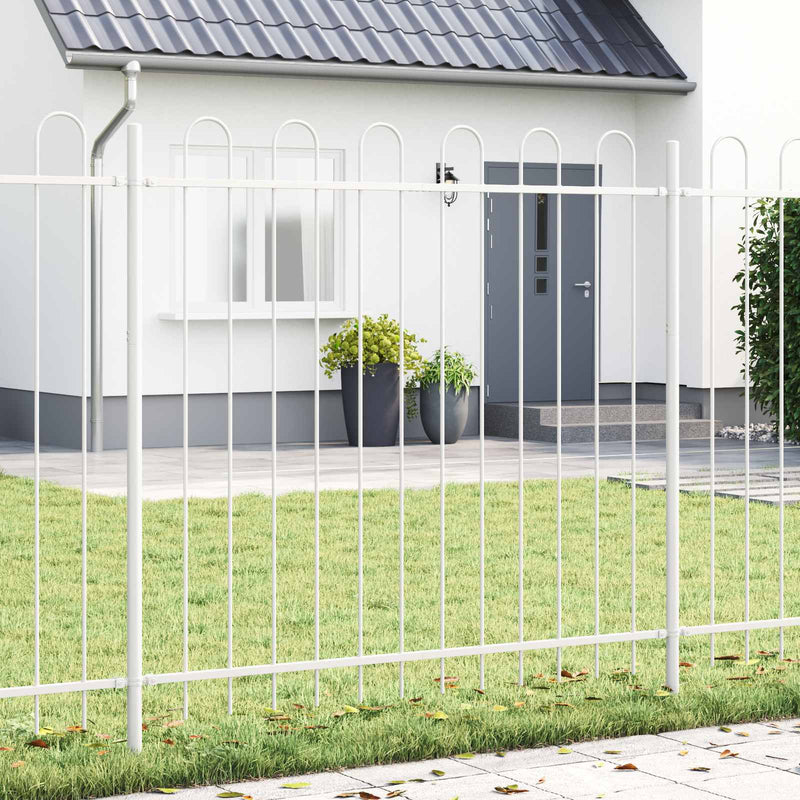 Valla de jardín Vidaxl 3 piezas gris 5,1 x 0,6 m acero con recubrimiento en polvo