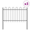 Vidaxl tuinhek 3 pcs grijs 5,1 x 1 m poedercoating staal