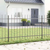 Recinzione da giardino Vidaxl 4 pezzi grigia 6,8 x 0,8 m in acciaio verniciato a polvere