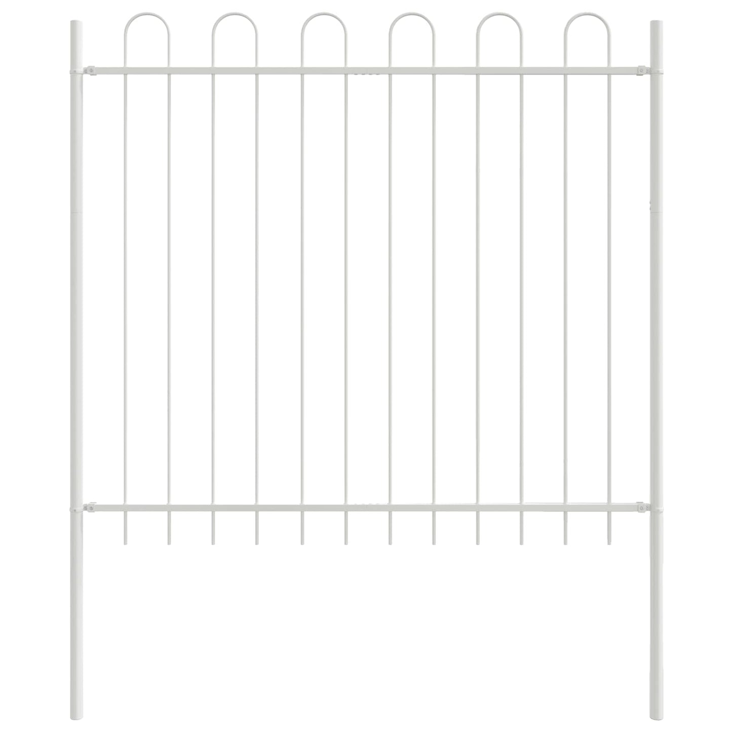 Vidaxl tuinhek 4 pcs wit 6,8 x 0,8 m poedercoating staal