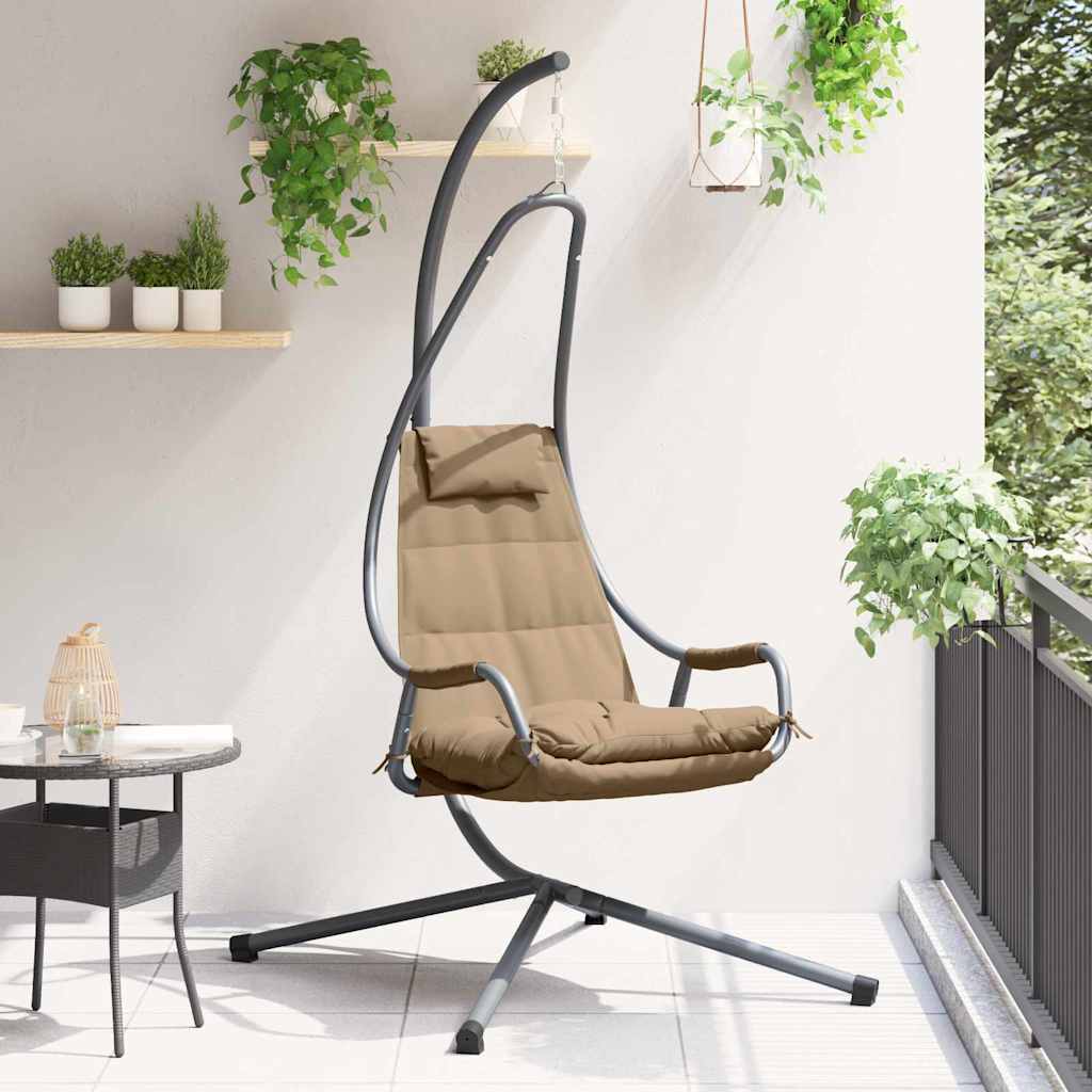 Vidaxx silla colgante egg color topo 94 x 107 x 196,5 cm acero