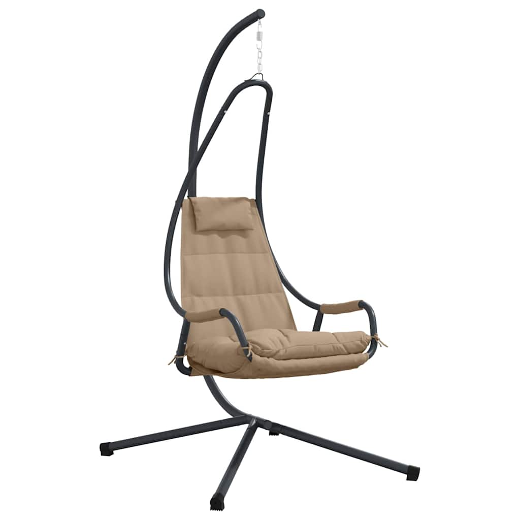 Vidaxx silla colgante egg color topo 94 x 107 x 196,5 cm acero