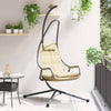 Vidaxl hangende ei-stoel beige 94 x 107 x 196,5 cm staal