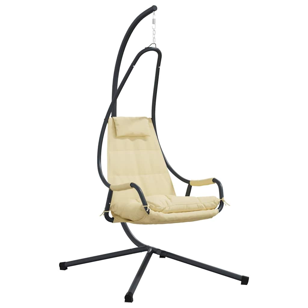 Vidaxl hangende ei-stoel beige 94 x 107 x 196,5 cm staal