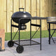 Vidaxx parrilla exterior con rueda negro 91 x 71 x 107 cm metal
