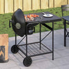 Vidaxl buiten grill met wiel zwart 91 x 71 x 107 cm metaal