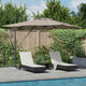 Vidaxl parasol taupe 286 x 284 x 270 cm aluminium en polyester