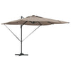 Vidaxl parasol taupe 286 x 284 x 270 cm aluminium en polyester