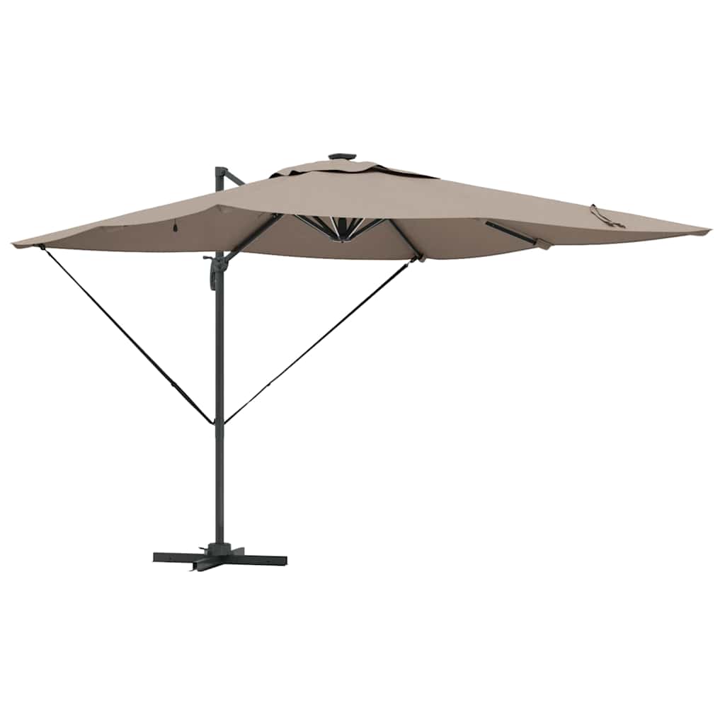 Vidaxl parasol taupe 286 x 284 x 270 cm aluminium en polyester