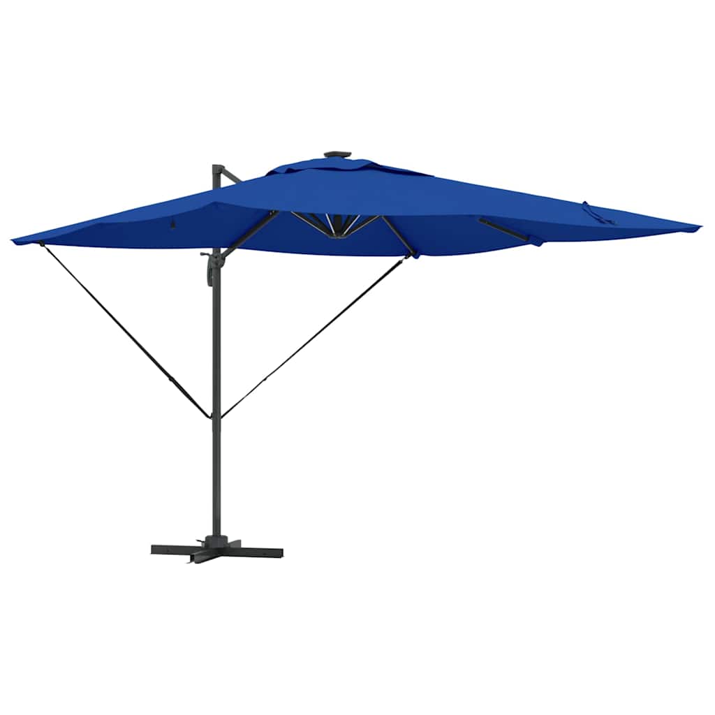 Vidaxl parasol azure blauw 286 x 284 x 270 cm aluminium en polyester
