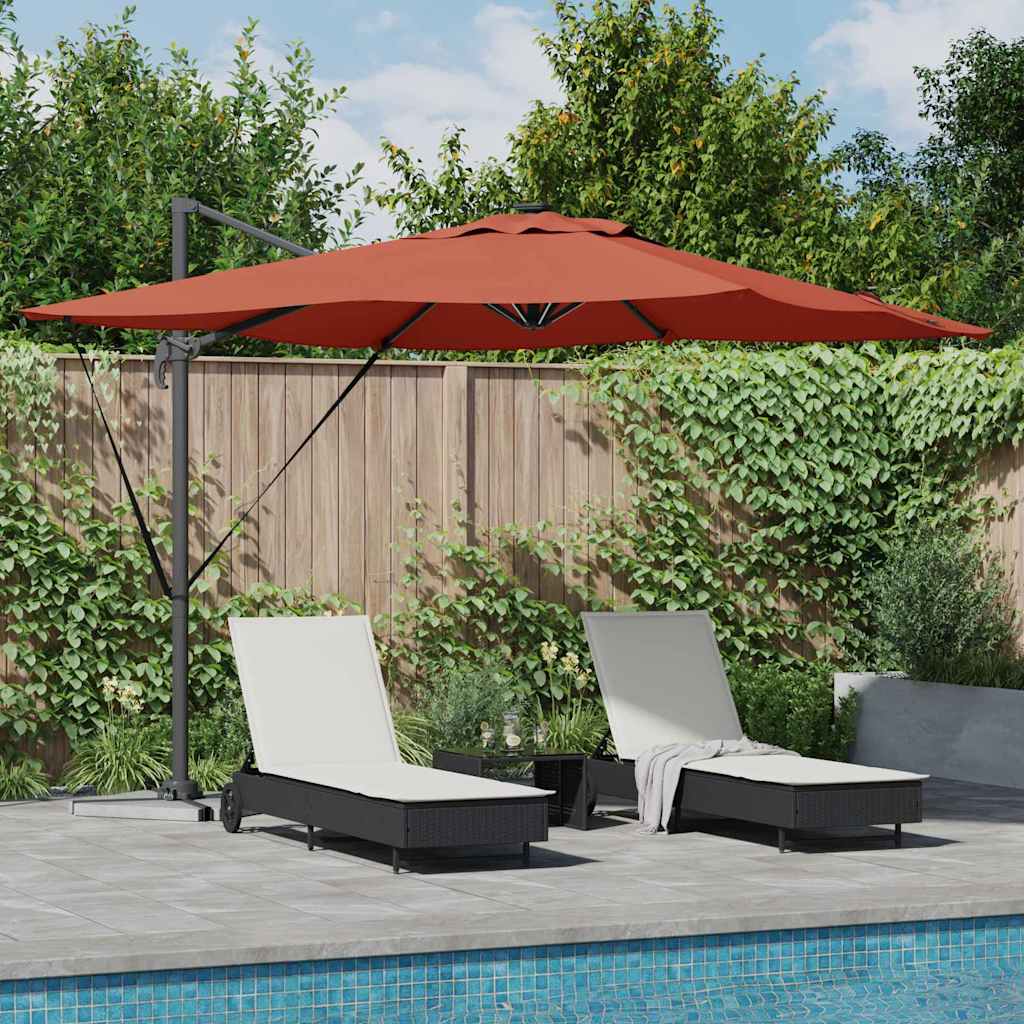 Ombrellone Vidaxx terracotta 286 x 284 x 270 cm alluminio e poliestere