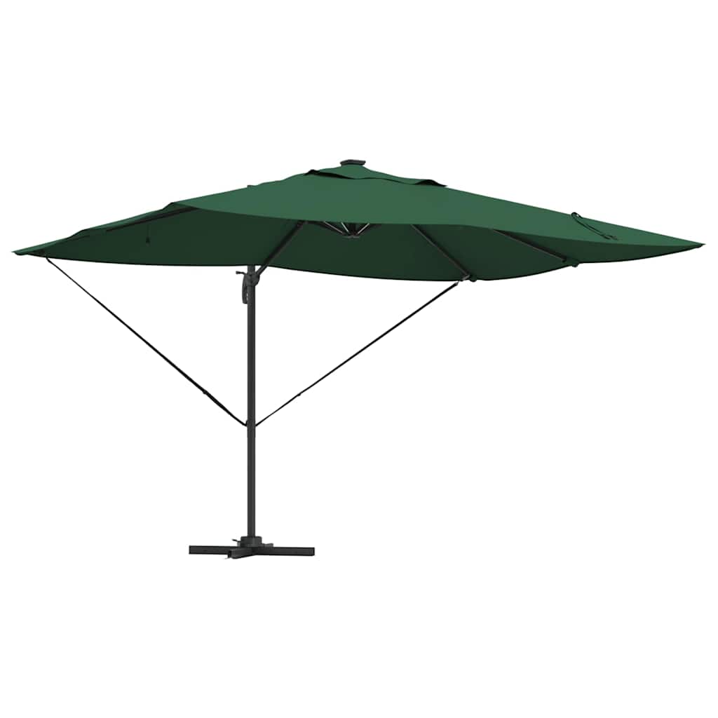 Ombrellone Vidaxx verde 352 x 251 x 265 cm poliestere e alluminio