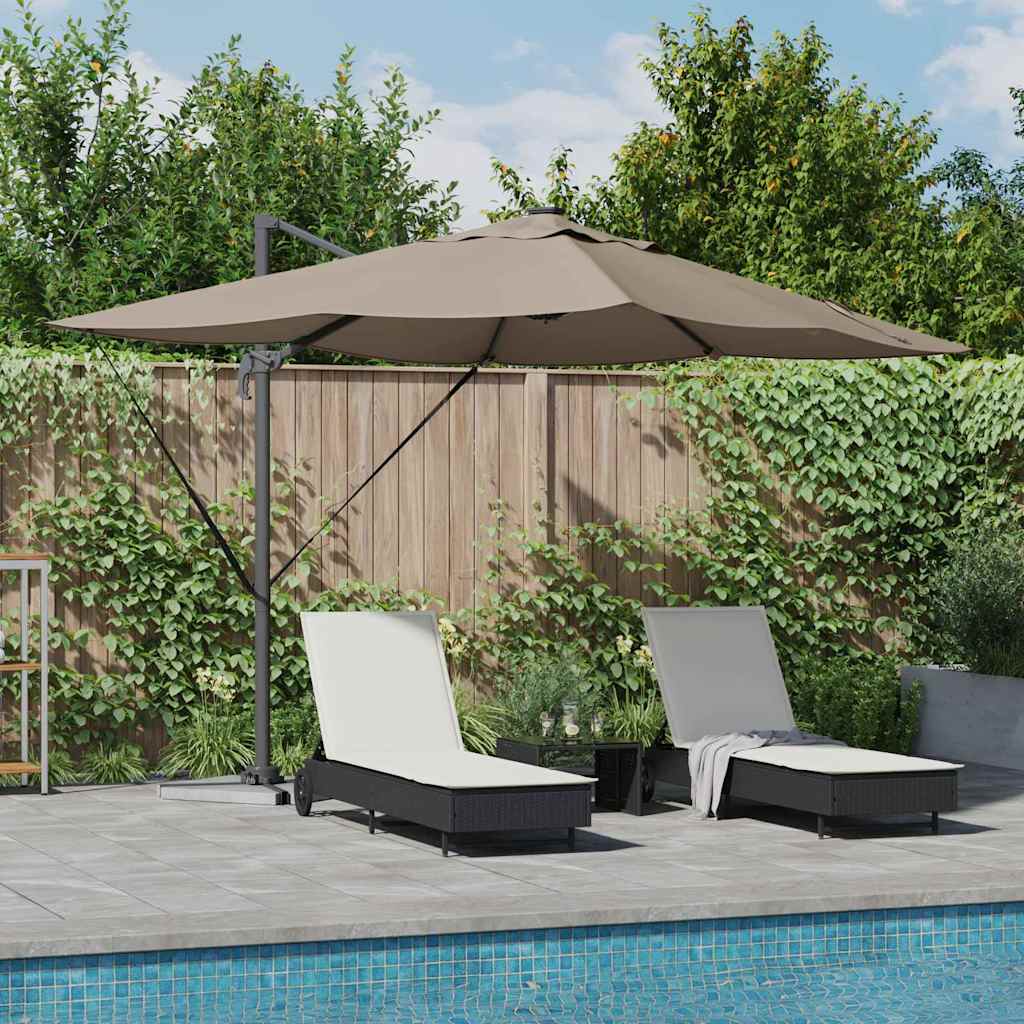Ombrellone Vidaxx tortora 352 x 251 x 265 cm poliestere e alluminio