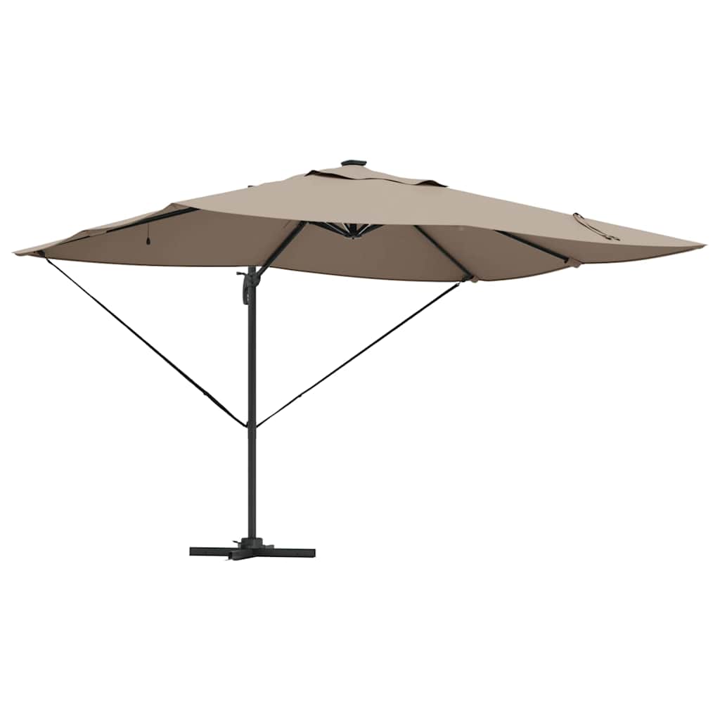 Ombrellone Vidaxx tortora 352 x 251 x 265 cm poliestere e alluminio