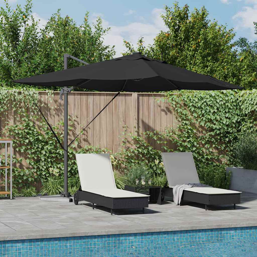 Ombrellone Vidaxx nero 352 x 251 x 265 cm poliestere e alluminio