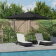Ombrellone Vidaxx nero 352 x 251 x 265 cm poliestere e alluminio