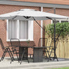 Vidaxl roma parasol beige 286 x 284 x 265 cm aluminium en polyester