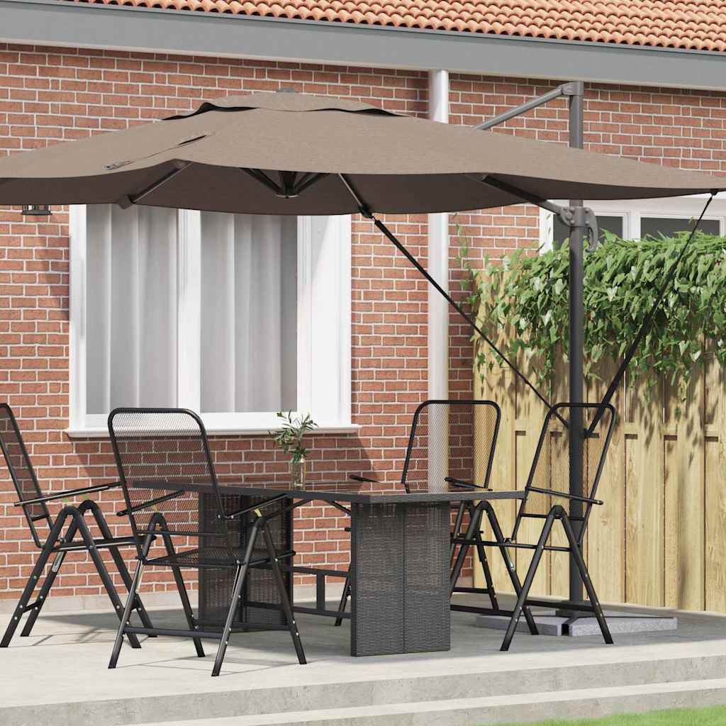 Vidaxx roma Ombrellone tortora 286 x 284 x 265 cm alluminio e poliestere
