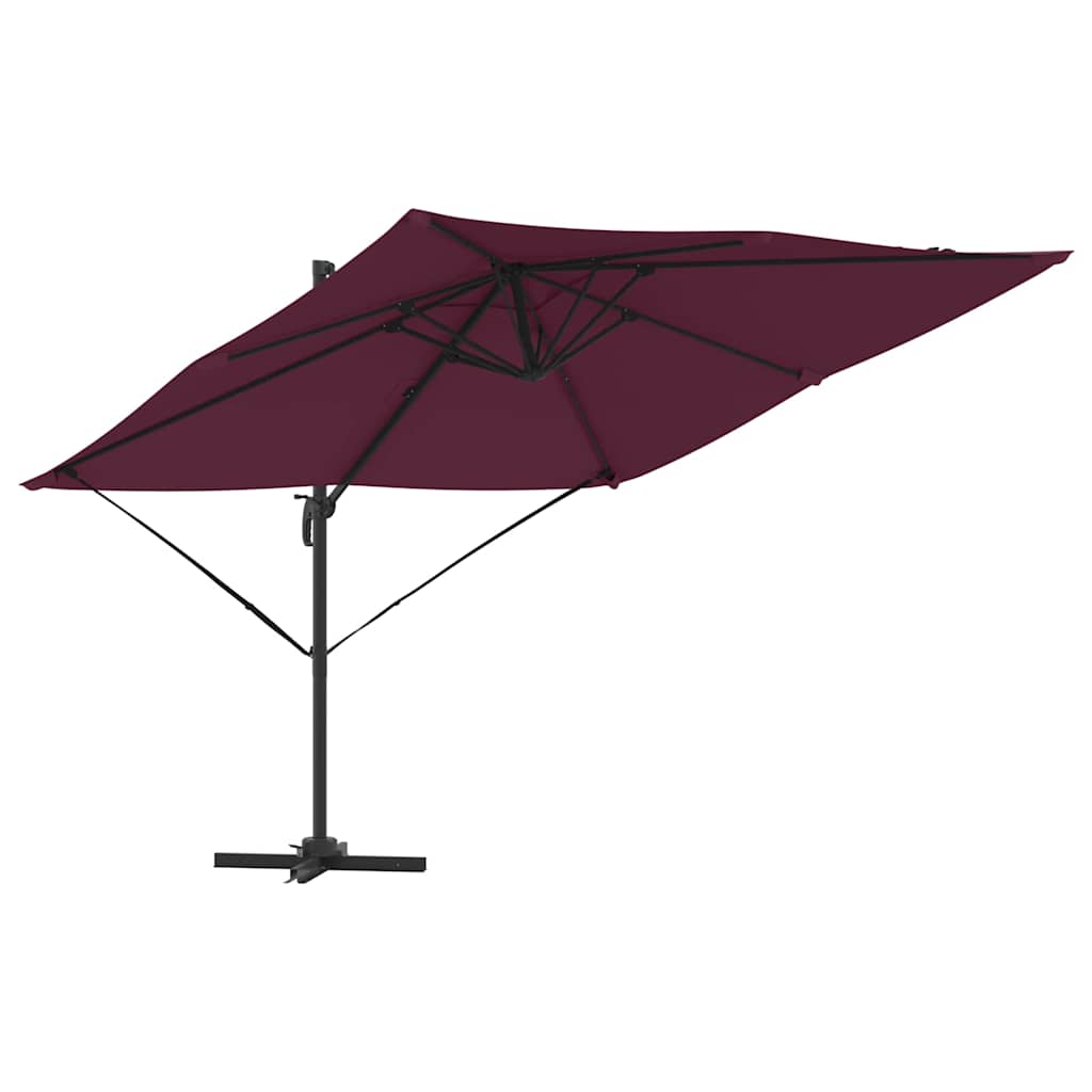 Vidaxl roma parasol rood 286 x 284 x 265 cm aluminium en polyester