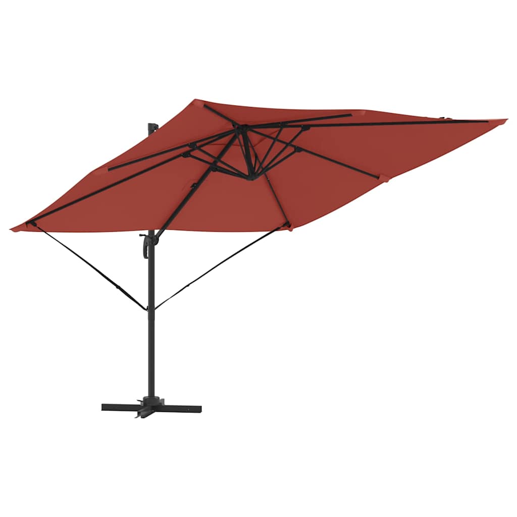 Vidaxl roma parasol rood 286 x 284 x 265 cm aluminium en polyester