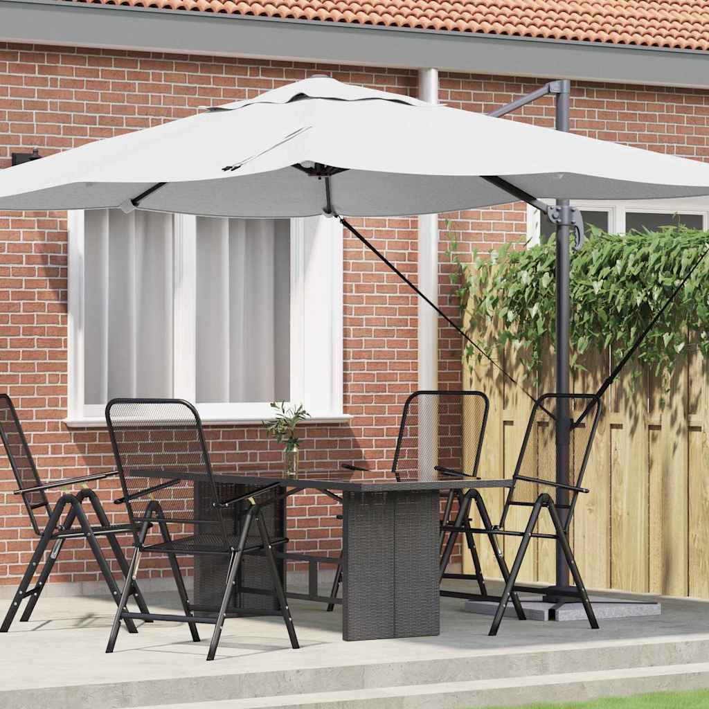 Ombrellone Vidaxx sabbia 351 x 250 x 260 cm poliestere e alluminio