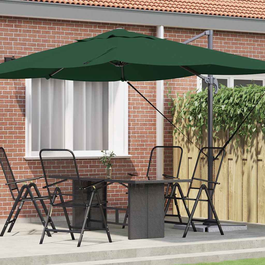 Ombrellone Vidaxx verde 351 x 250 x 260 cm poliestere e alluminio