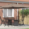 Ombrellone Vidaxx tortora 351 x 250 x 260 cm poliestere e alluminio