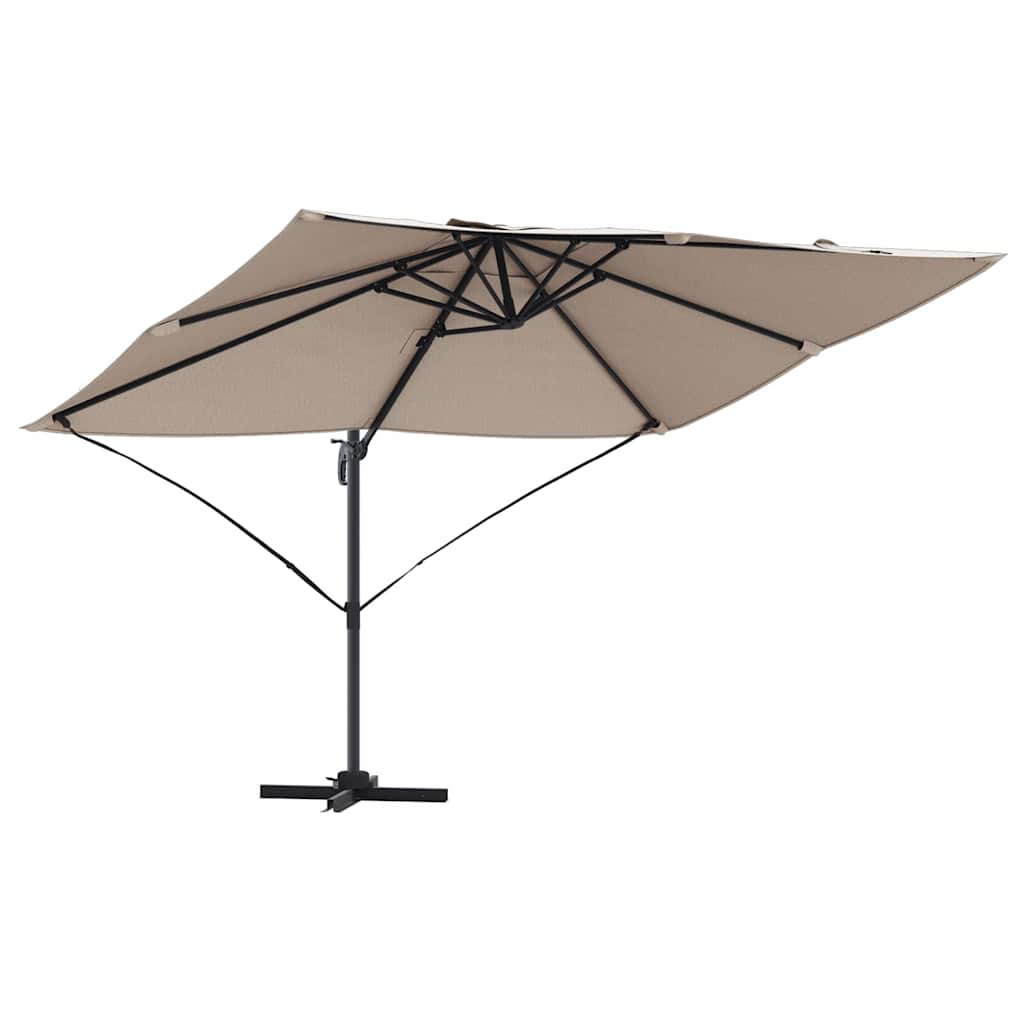 Ombrellone Vidaxx tortora 351 x 250 x 260 cm poliestere e alluminio
