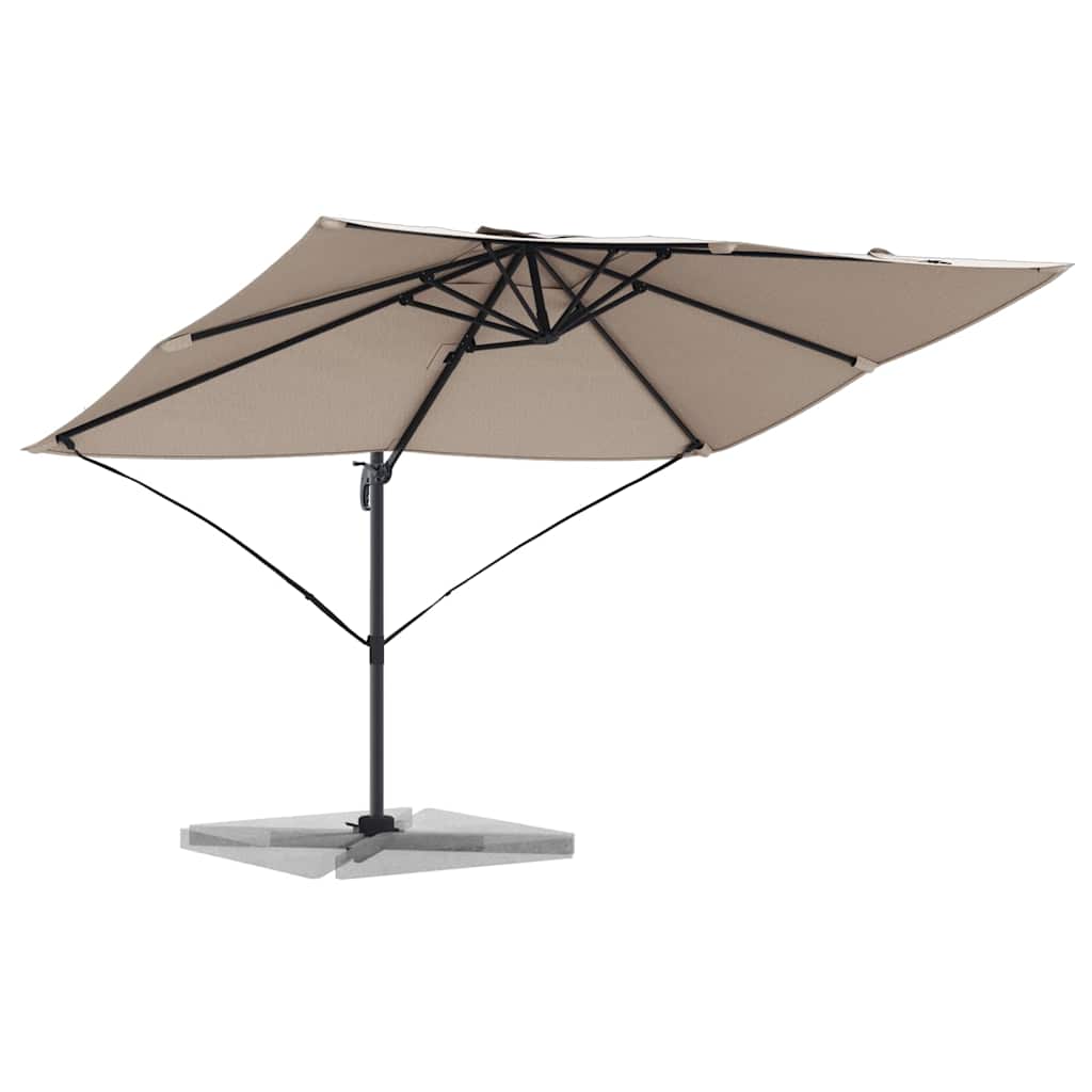Ombrellone Vidaxx tortora 351 x 250 x 260 cm poliestere e alluminio