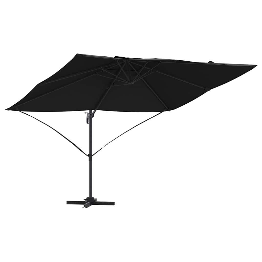 Ombrellone Vidaxx nero 351 x 250 x 260 cm poliestere e alluminio